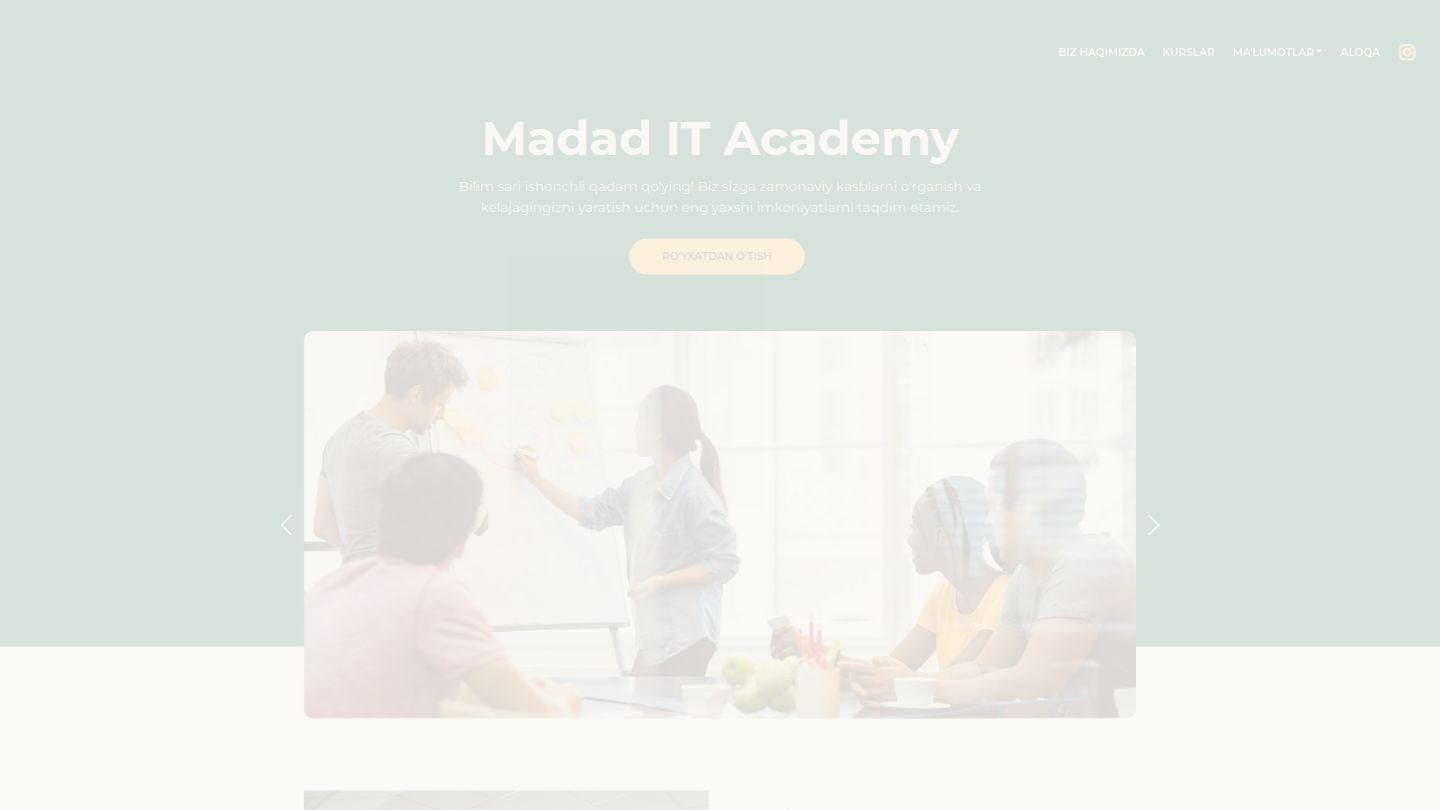 Students working together at Madad IT Academy